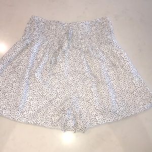 SHEIN Shirred Waisted Dalmatian Print Shorts
